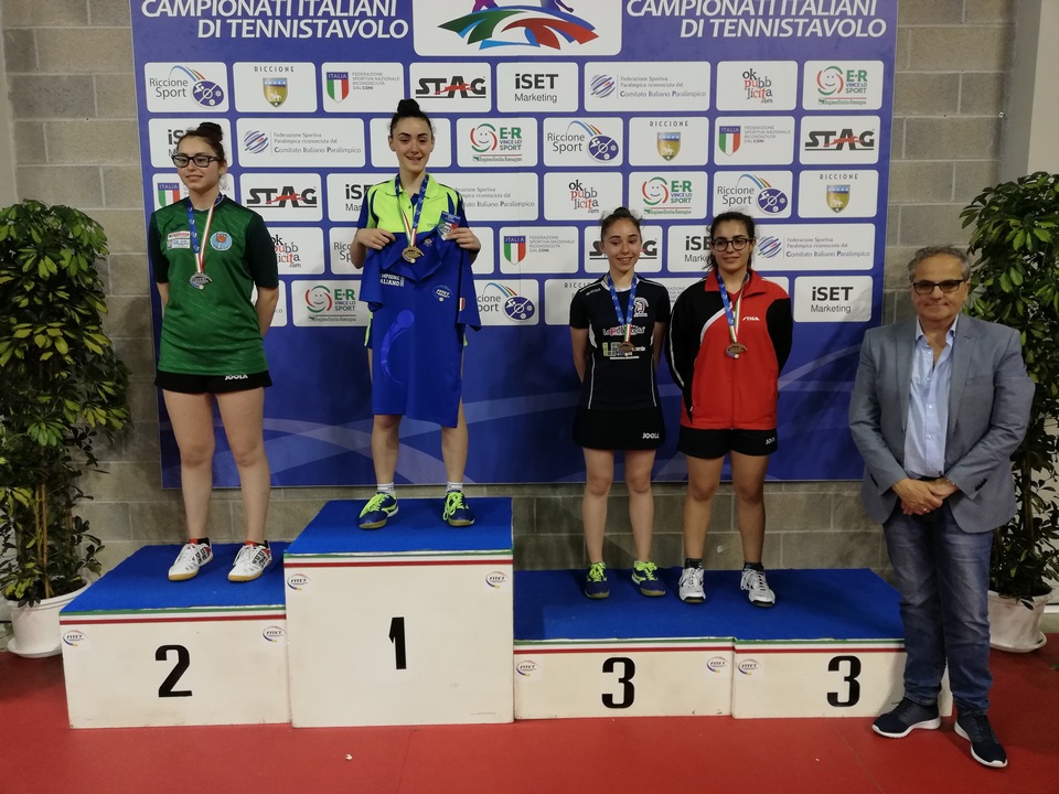 Podio singolare femminile di quarta categoria Riccione 2019