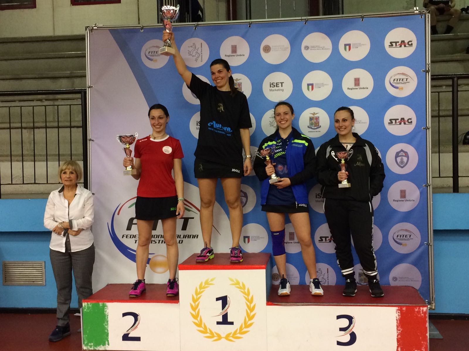 Podio singolare femminile di terza categoria Terni aprile 2018