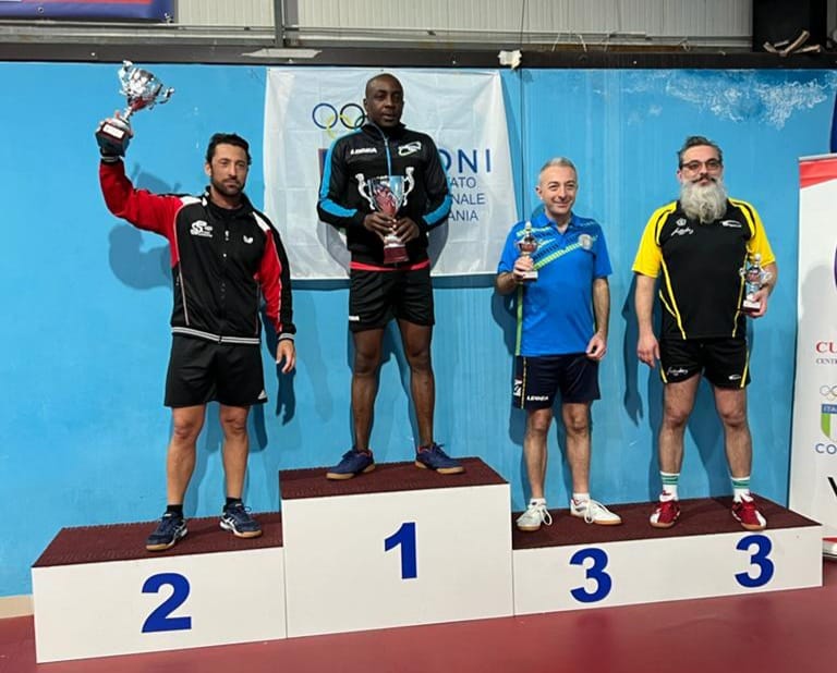 Podio singolare maschile 40 50 Torneo Nazionale Veterani di San Nicola La Strada 26 27 febbraio 2022
