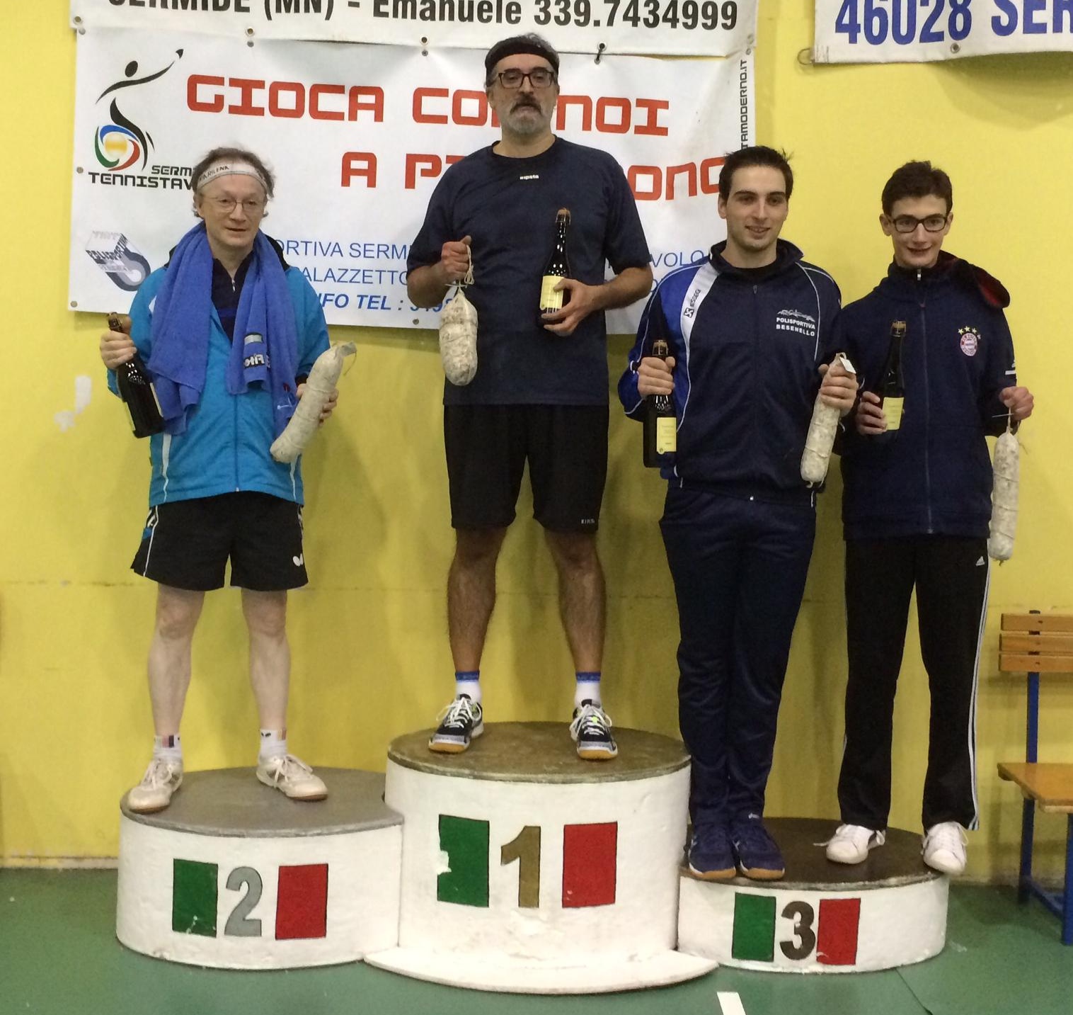 Podio singolare maschile Over 1000 Semide dicembre 2019