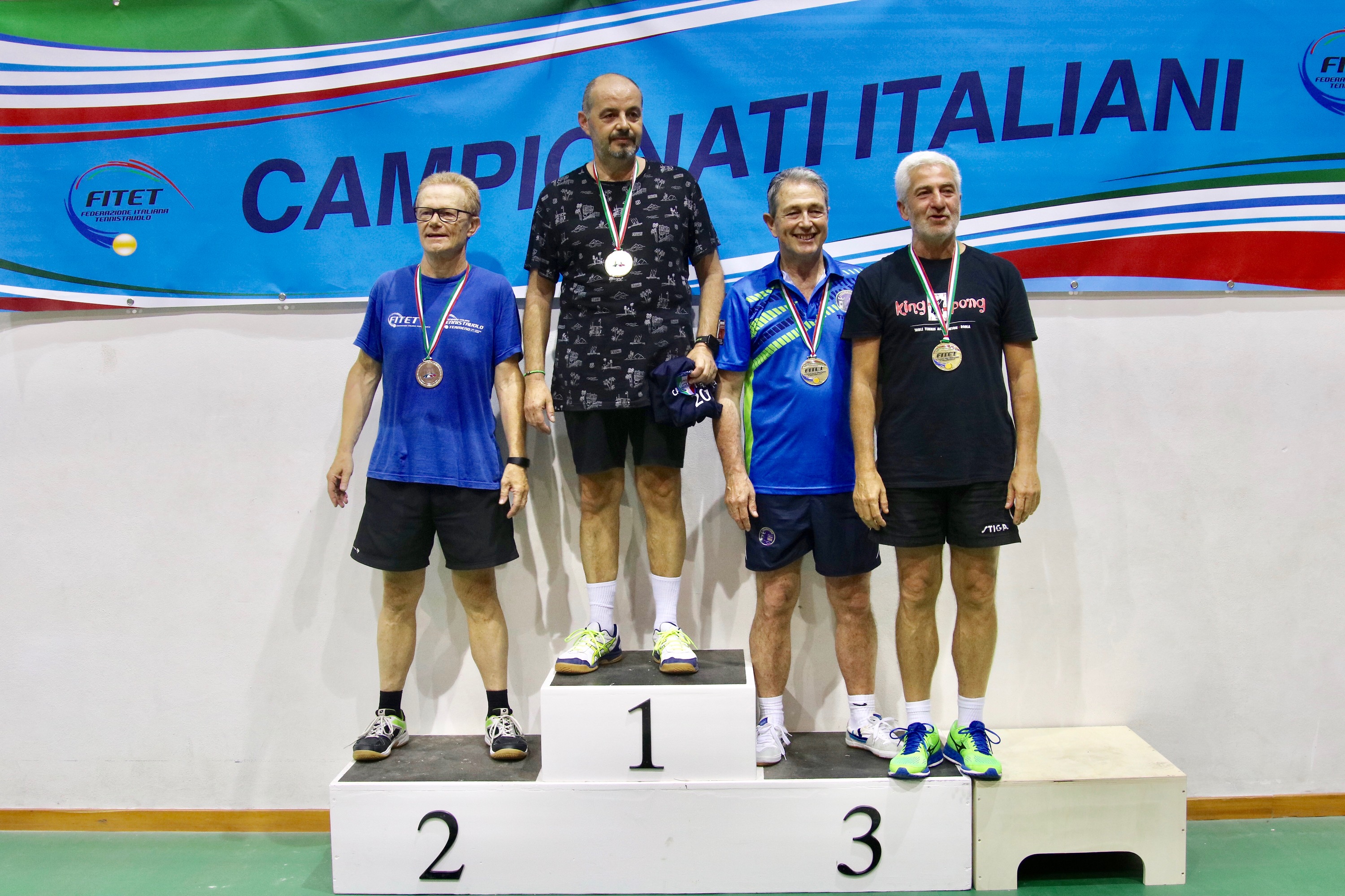 Podio singolare maschile Over 60 Porto Santo Stefano 2018