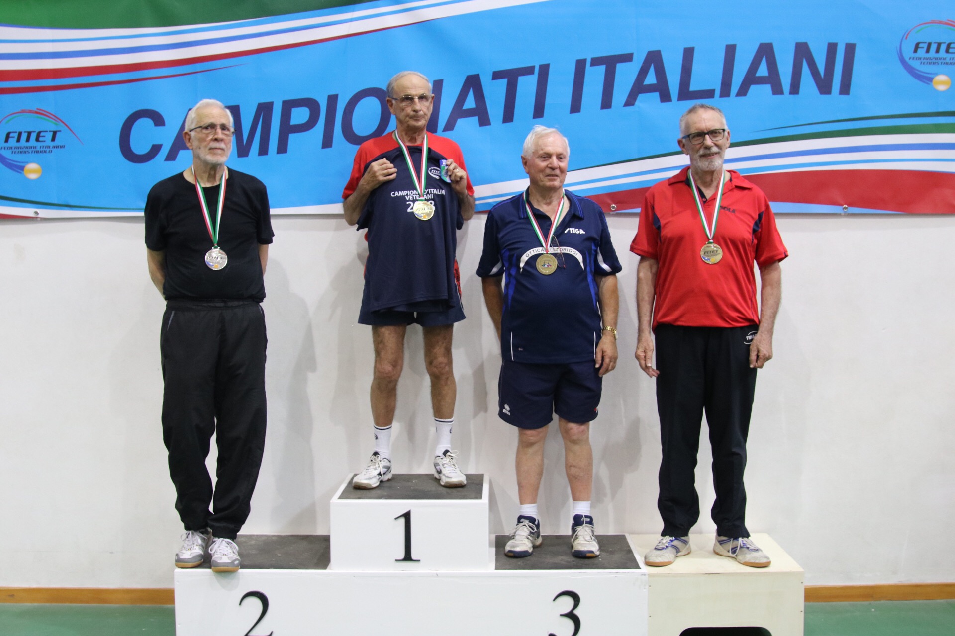 Podio singolare maschile Over 75 Porto Santo Stefano 2018