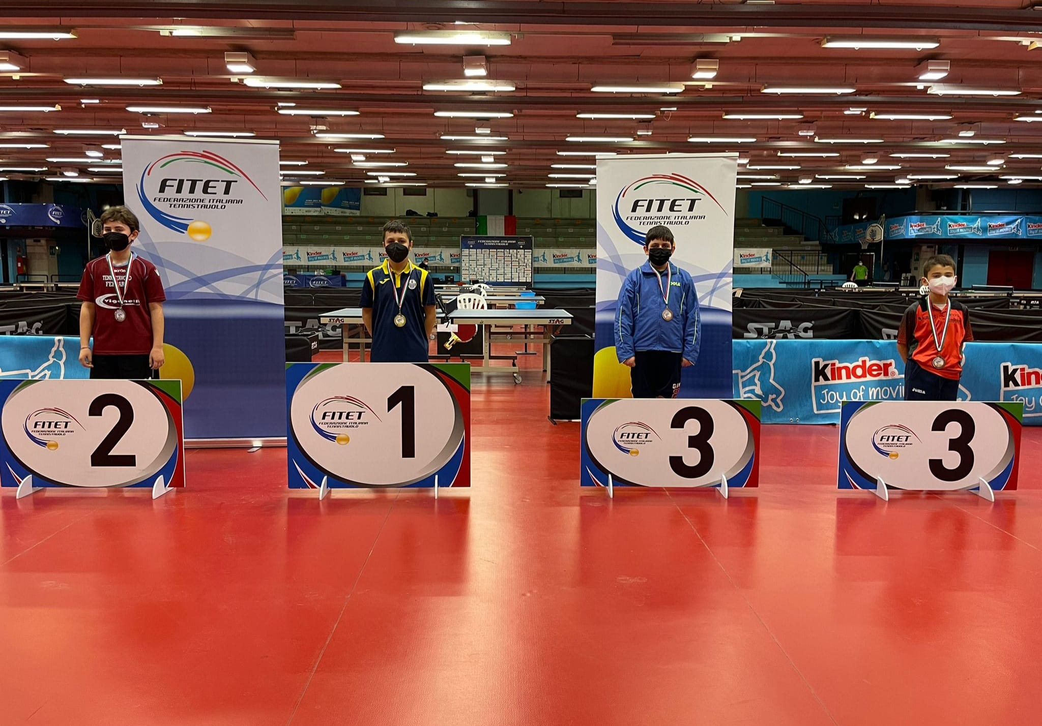 Podio singolare maschile Under 11 torneo nazionale giovanile di Terni 25 28 febbraio 2022