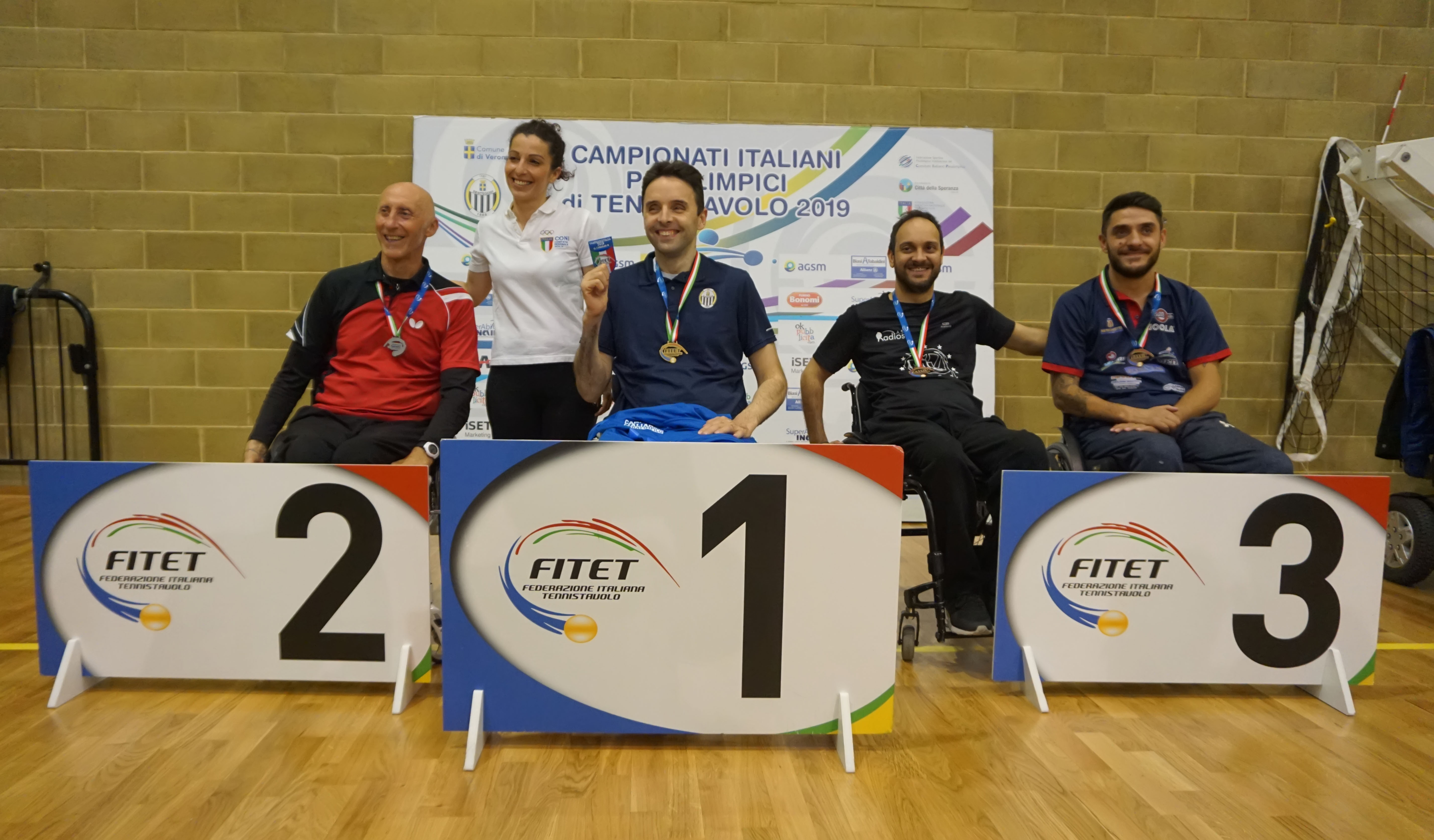 Podio singolare maschile classe 2 Verona 2019