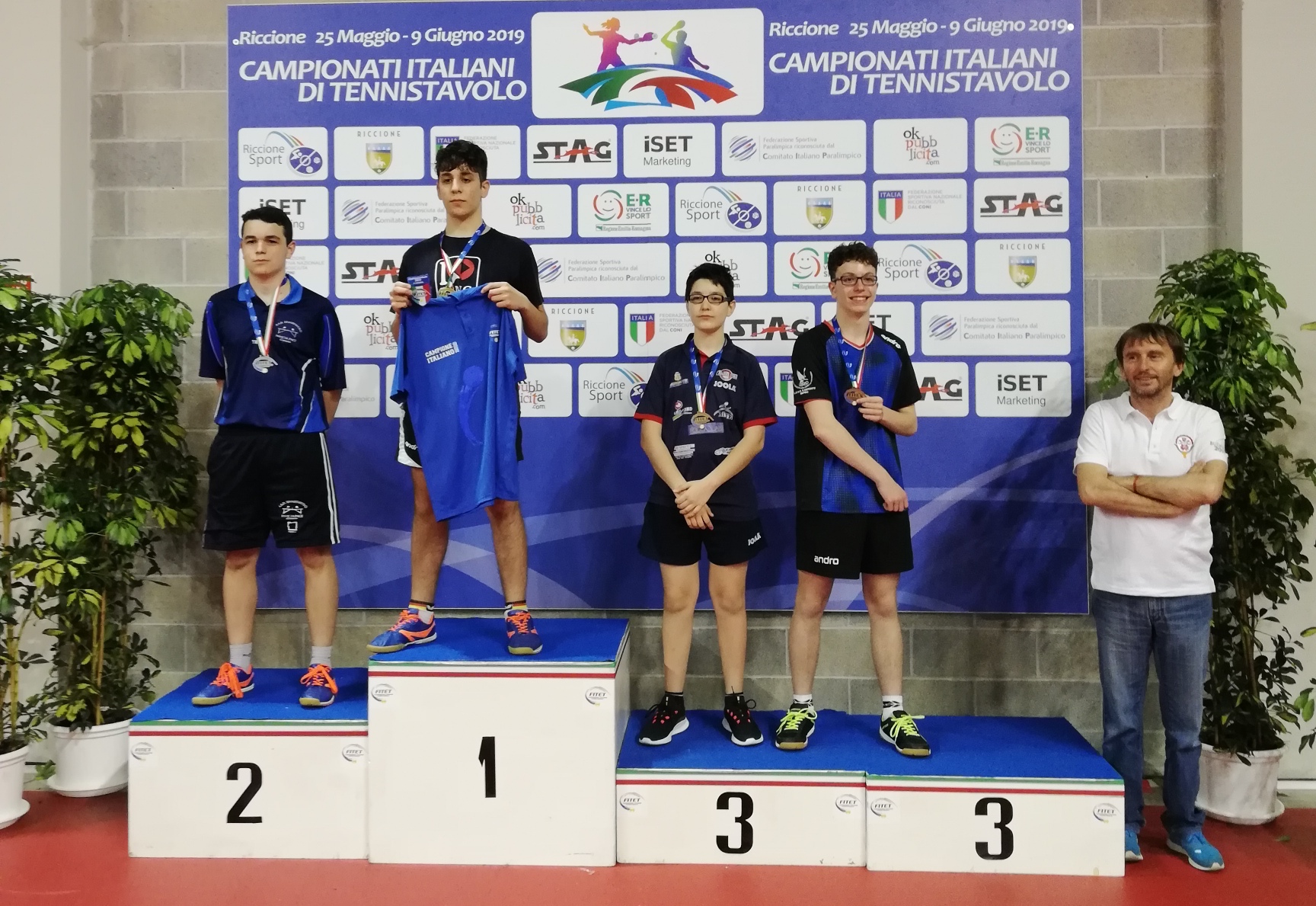 Podio singolare maschile di quarta categoria Riccione 2019