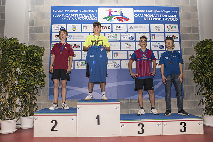 Podio singolare maschile di quinta categoria Riccione 2019