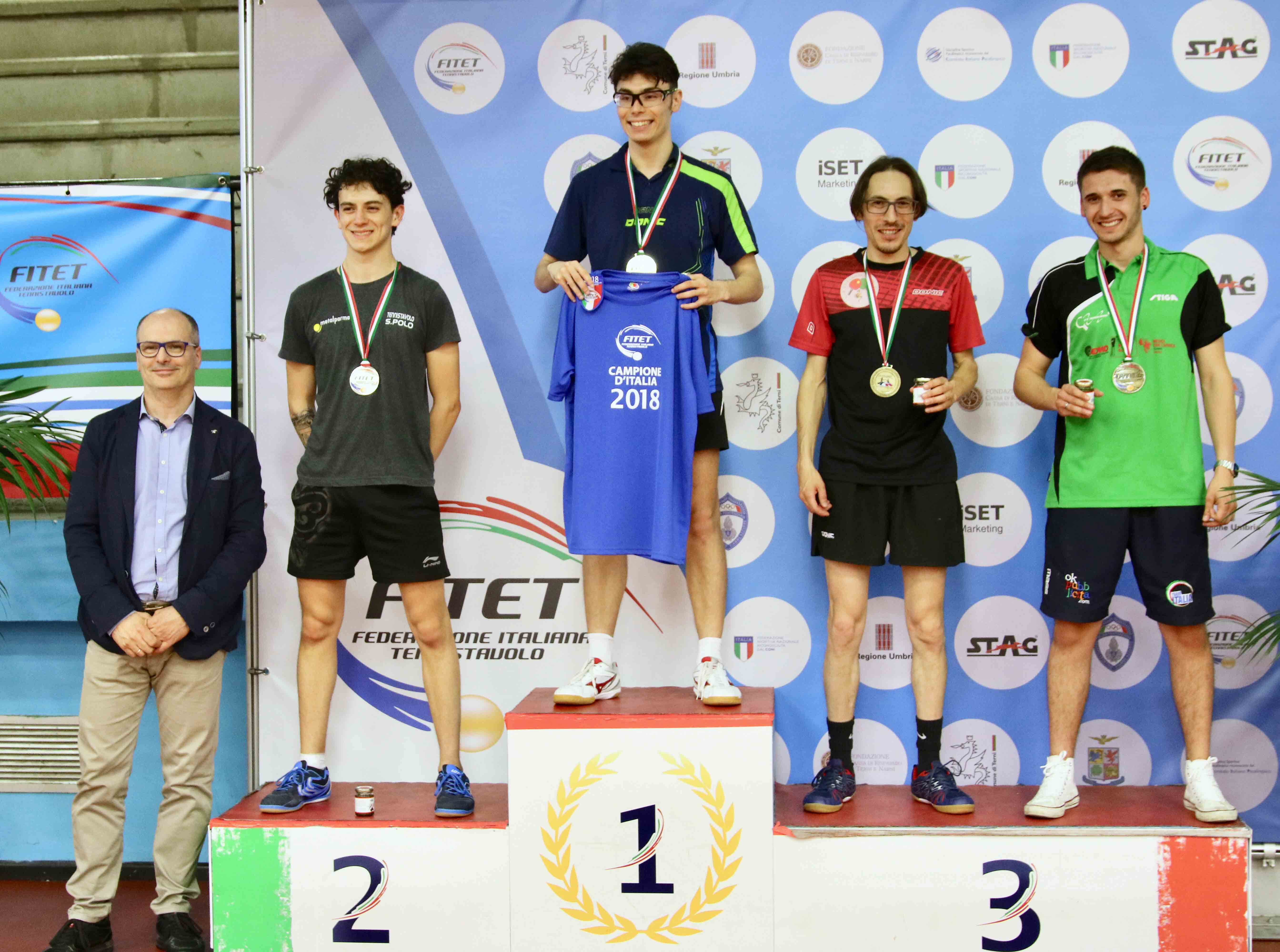 Podio singolare maschile di terza categoria 2018