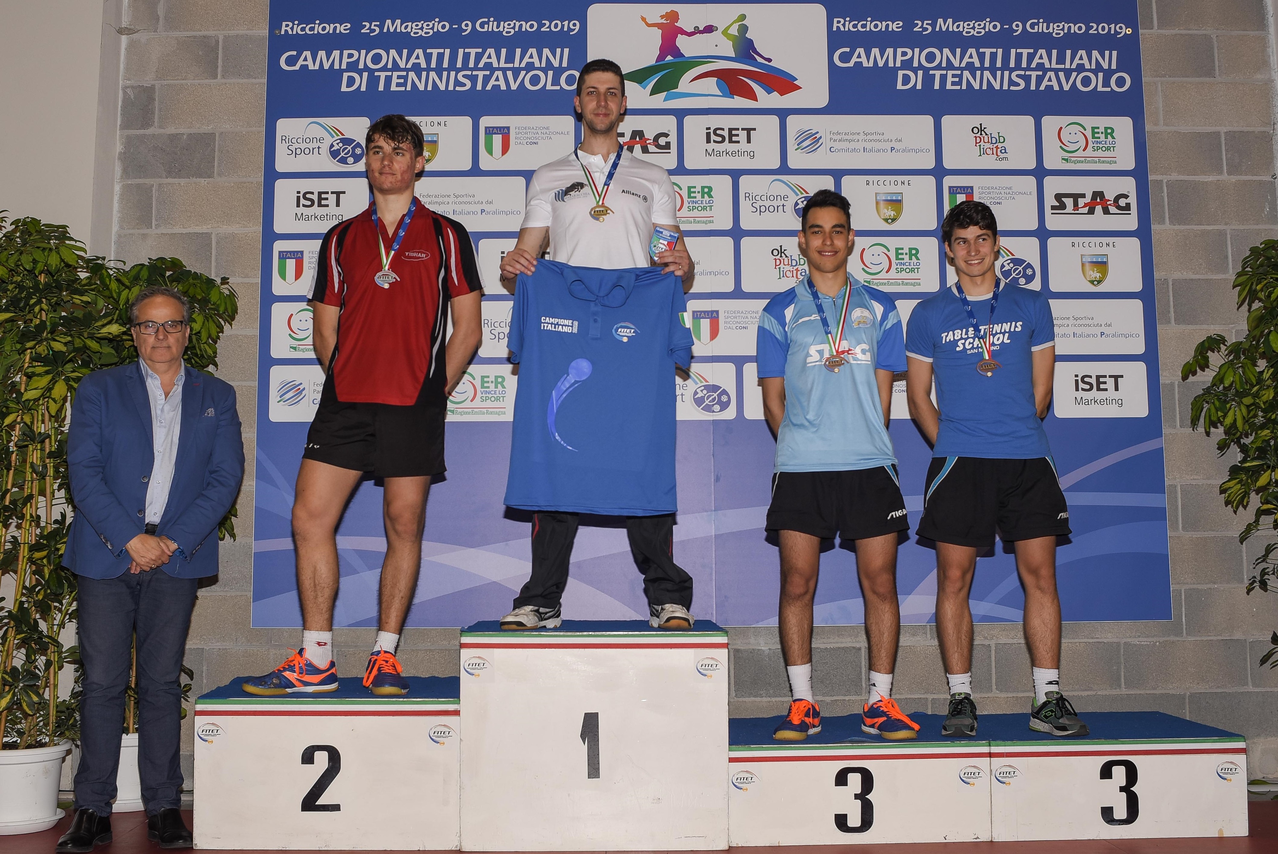 Podio singolare maschile di terza categoria Riccione 2019