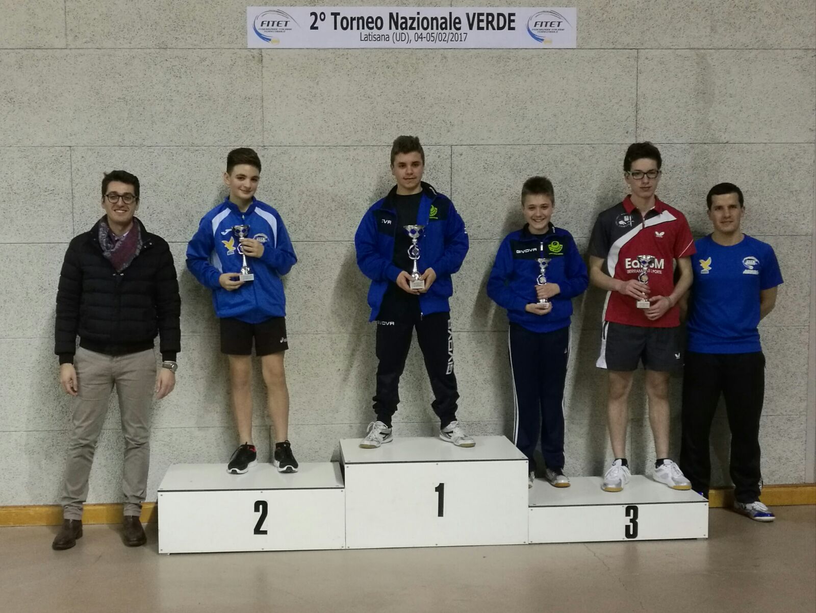 Podio singolare maschile giovanile Latisana