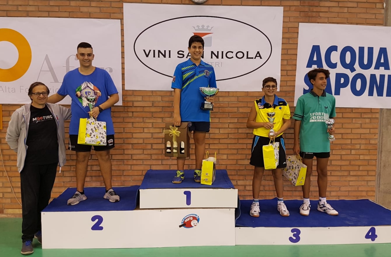 Podio singolare sesta categoria torneo di Vasto ottobre 2018