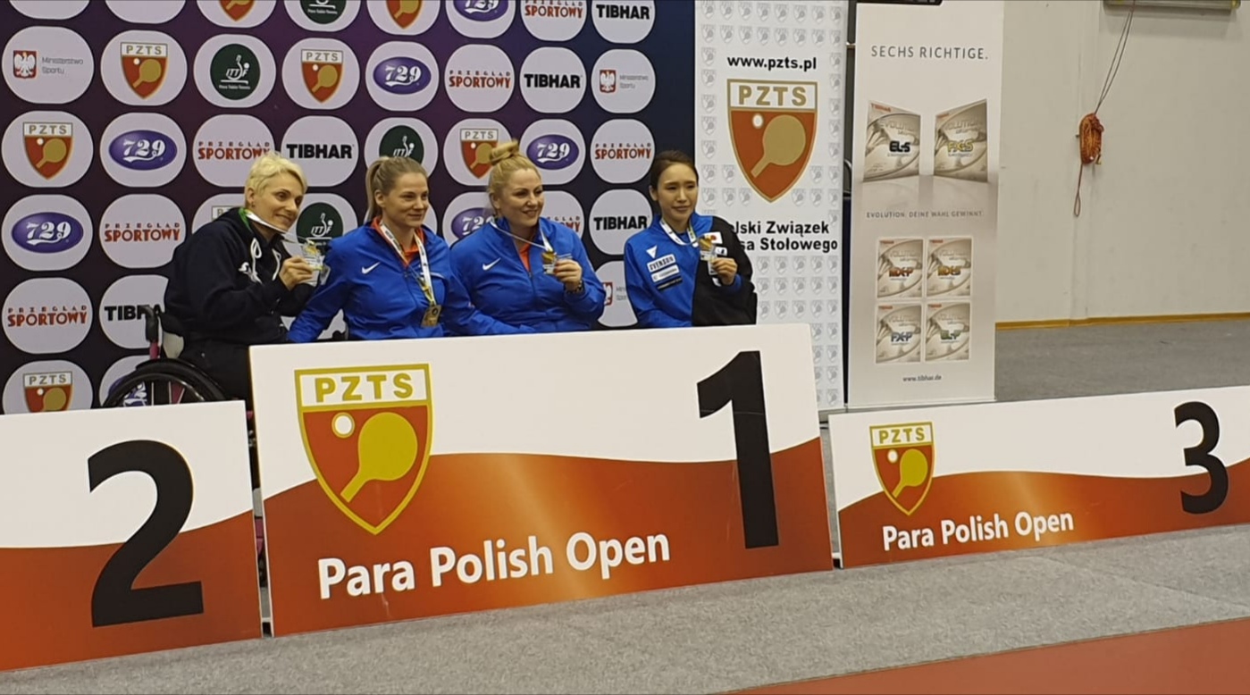 Podio singolatre classe 2 3 femminile Open di Polonia paralimpico 2020