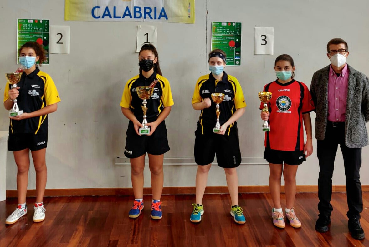 Podio torneo femminile di terza categoria di Castrovillari ottobre 2020