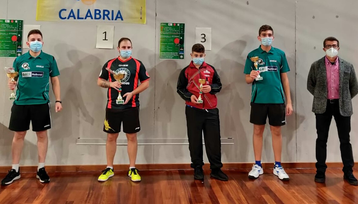 Podio torneo maschile di quarta categoria di Castrovillari ottobre 2020