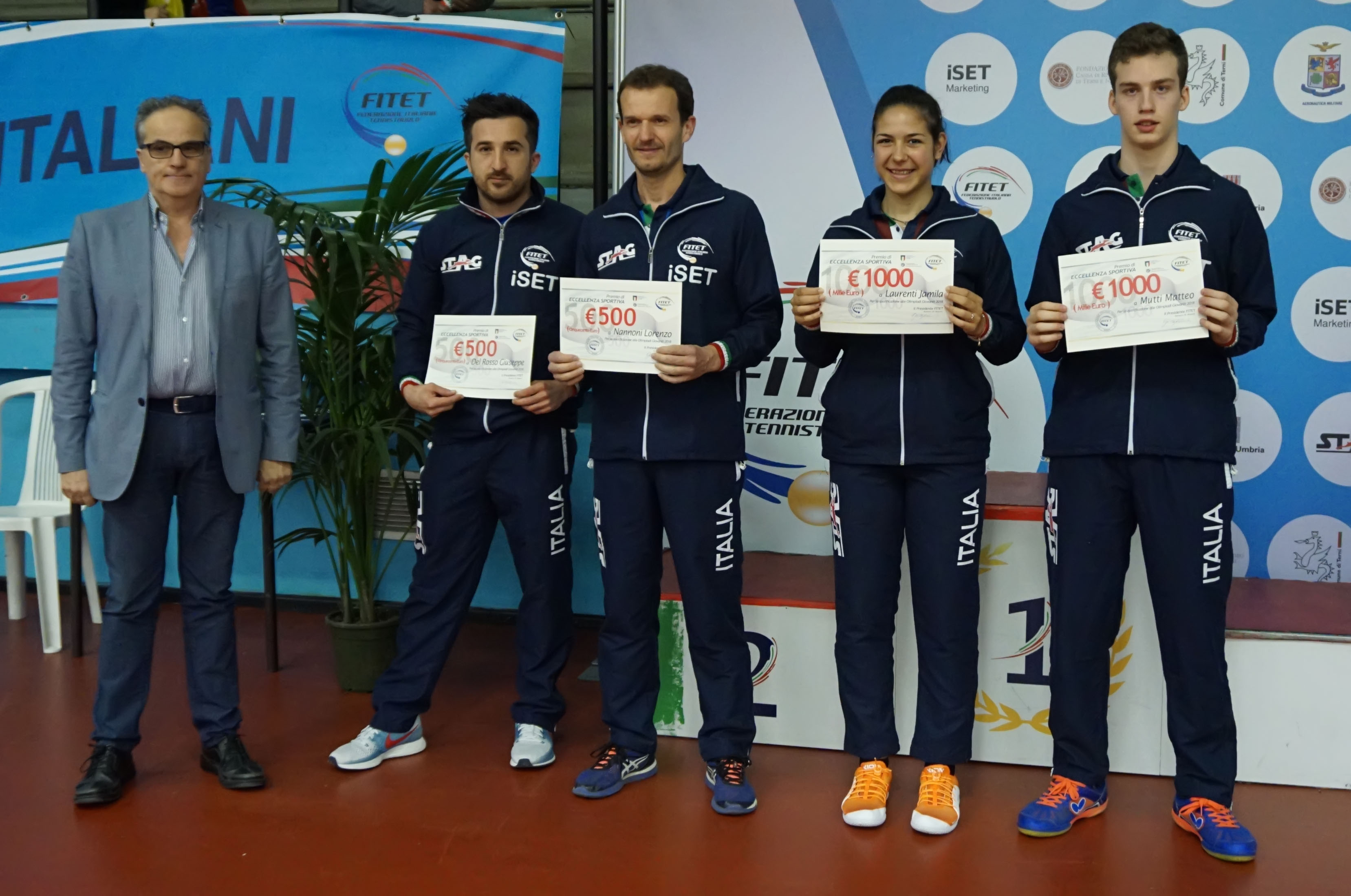 Premiazione Laurenti Mutti Del Rosso e Nannoni