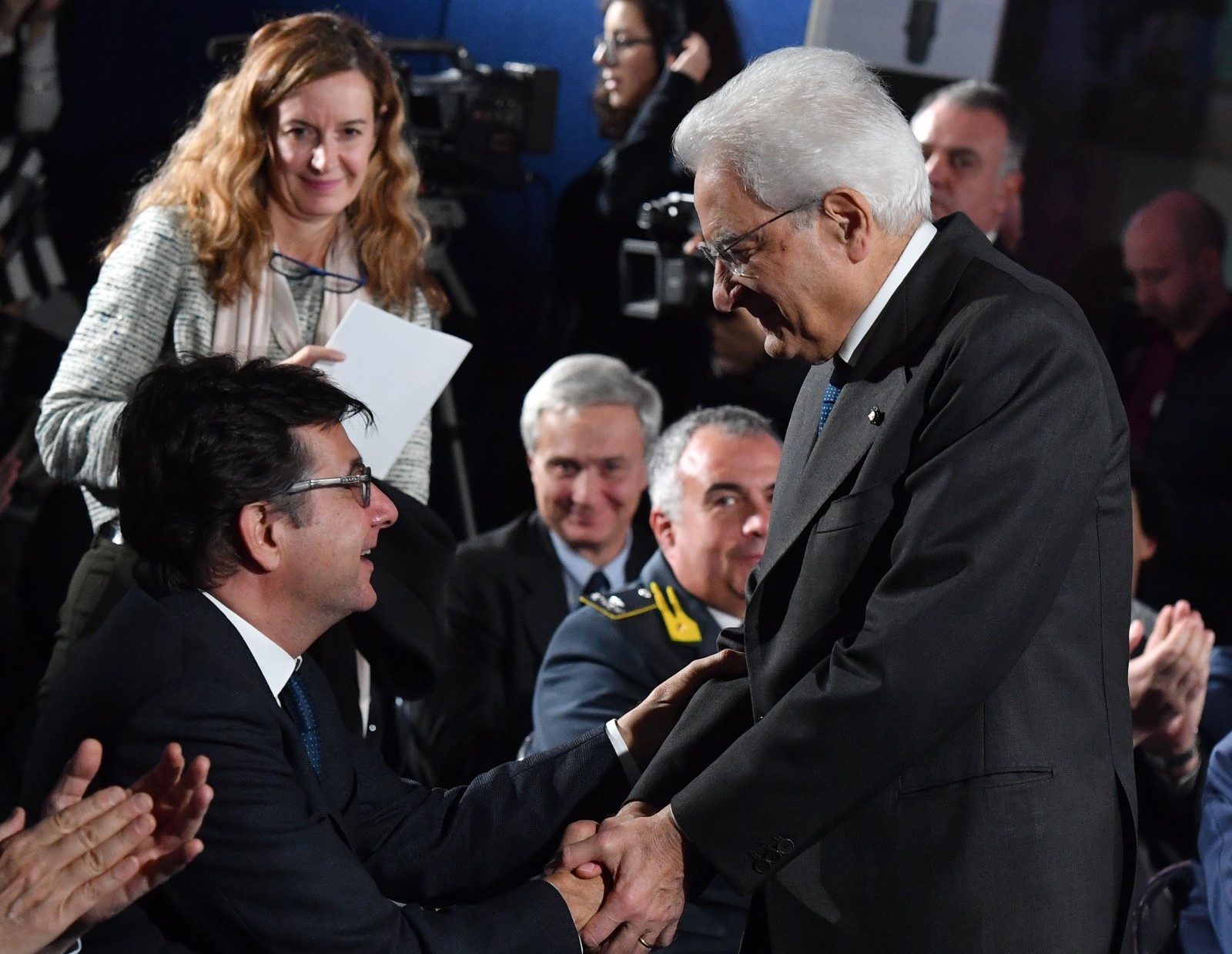 Presidente Sergio Mattarella con presidente Luca Pancalli