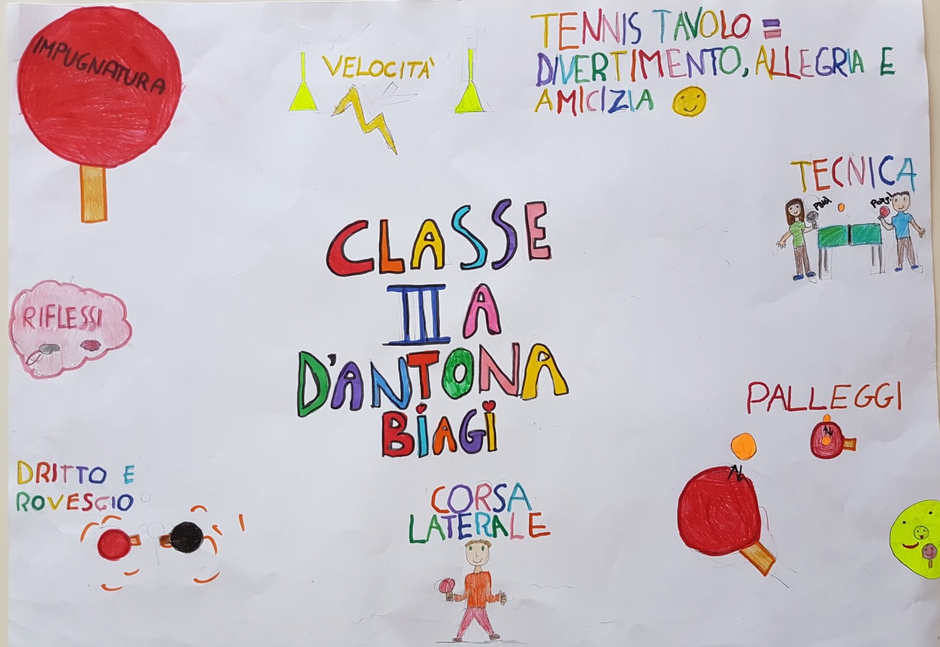 Racconto di un anno di ping pong dei bambini della scuola DAntona Biagi che hanno partecipato al progetto Racchette in Classe foto 8