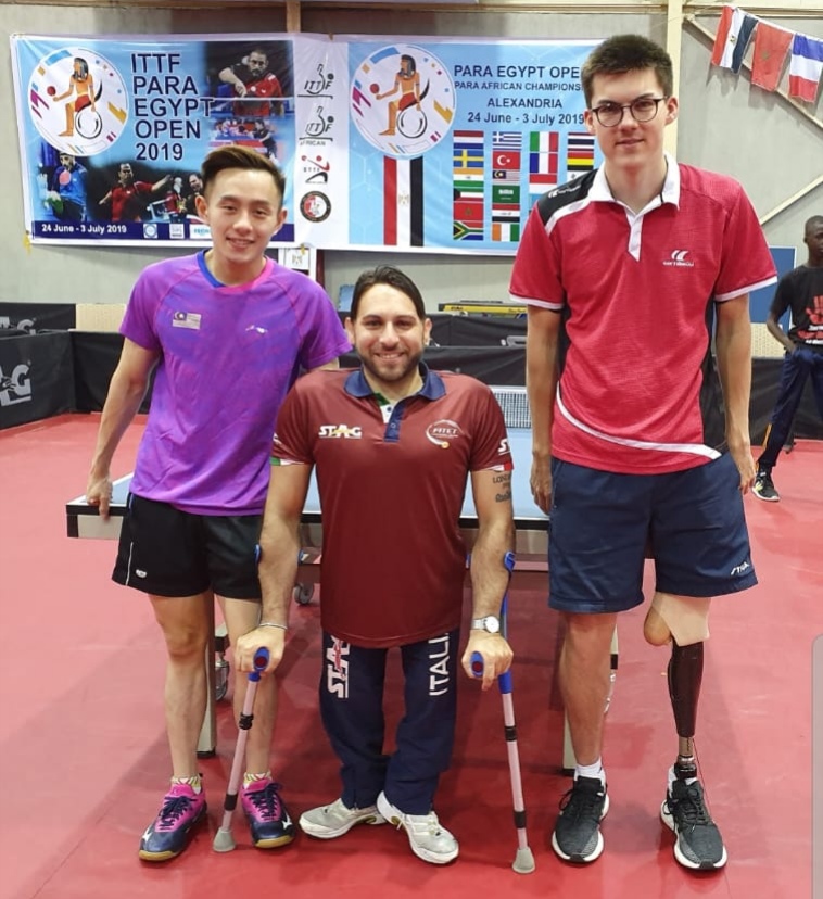 Raimondo Alecci con la squadra allOpen di Egitto paralimpico 2019