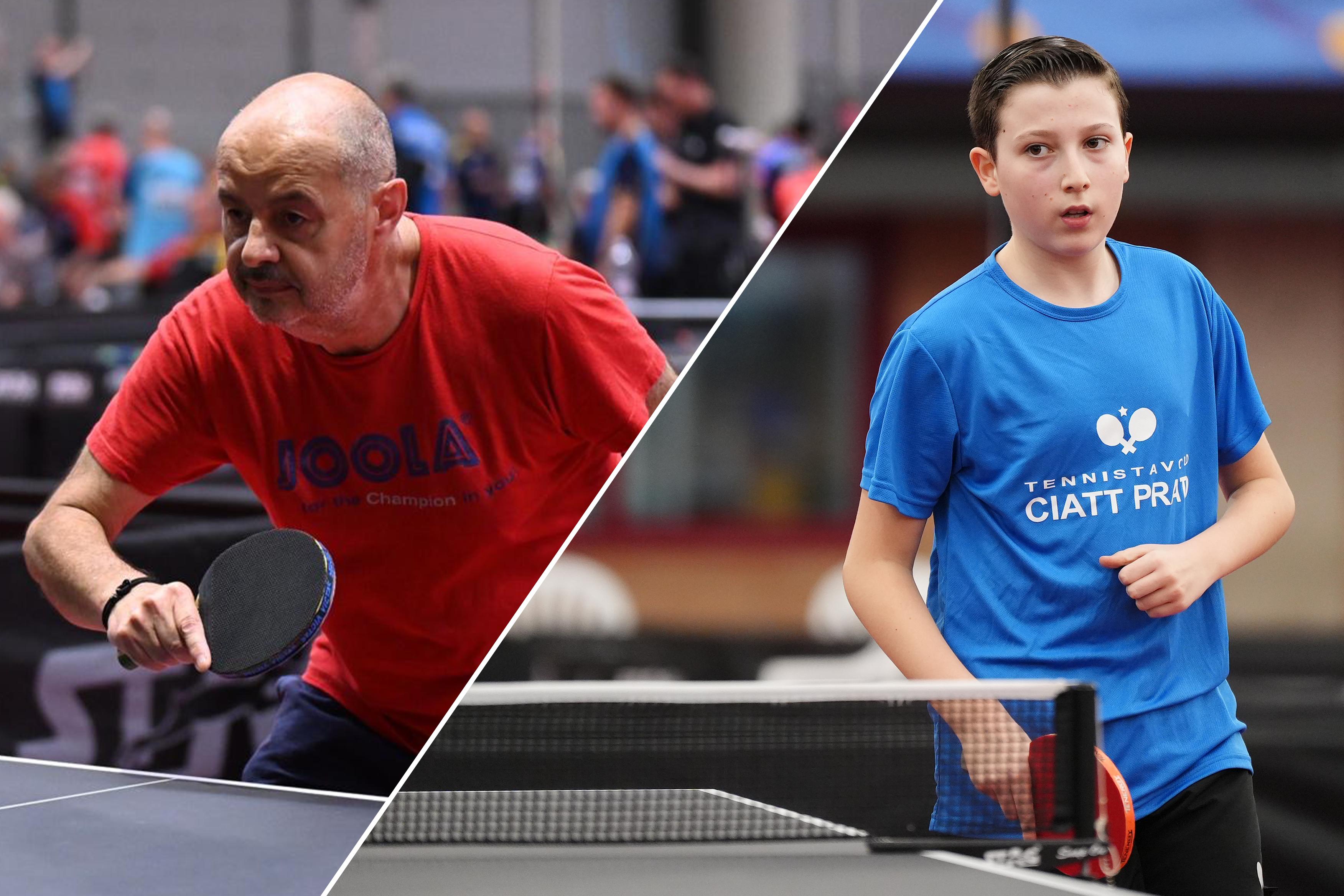 Riccardo Malpassi e Pietro Campagna il meno giovane e il più giovane in gara nel singolare di terza categoria