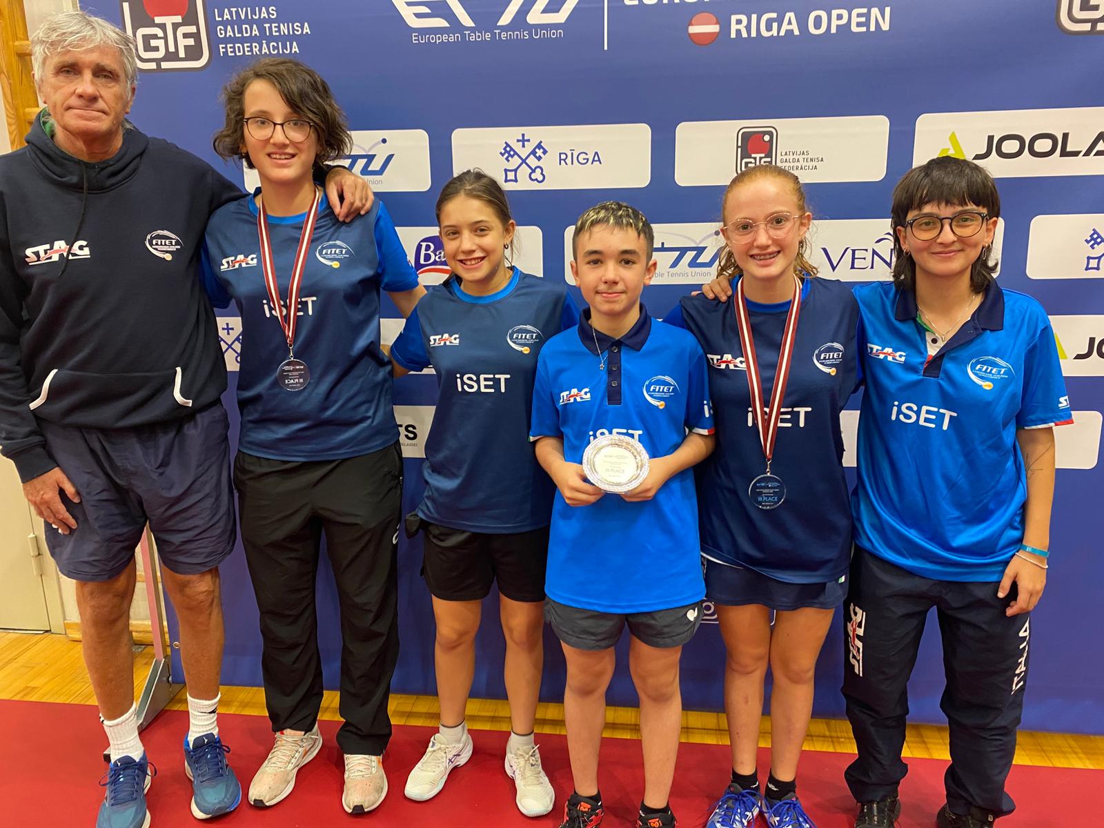 Riga Open 2025 la squadra azzurra con le medaglie