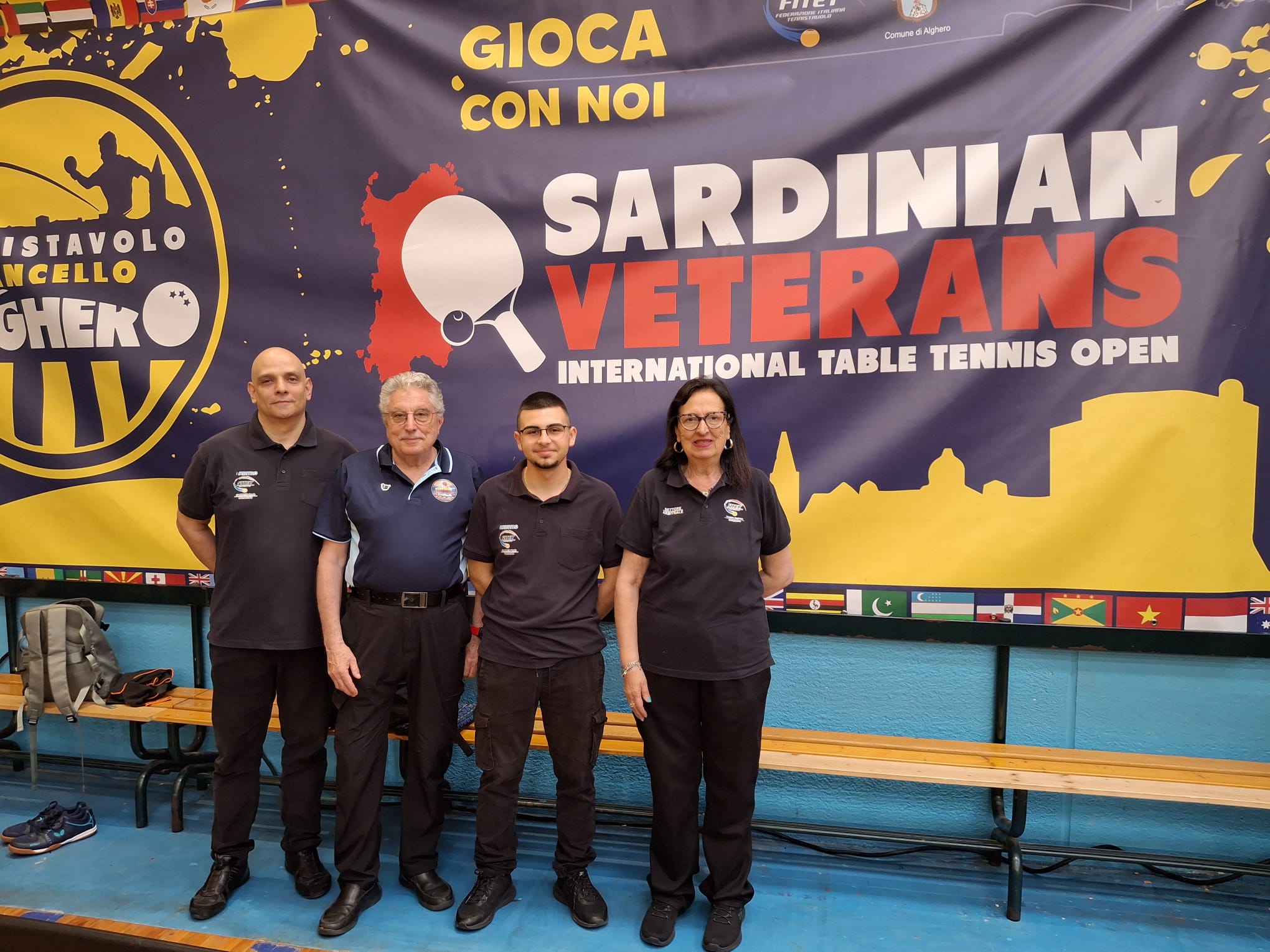 Sardinian Veterans Open 2026 gruppo arbitrale