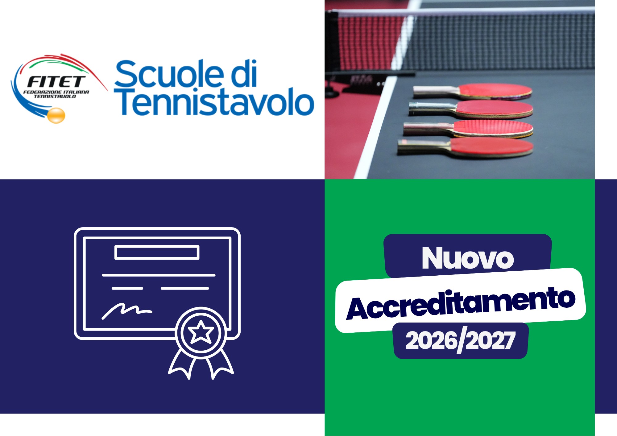 Scuole di Tennistavolo accreditamento 2026 2027 immagine