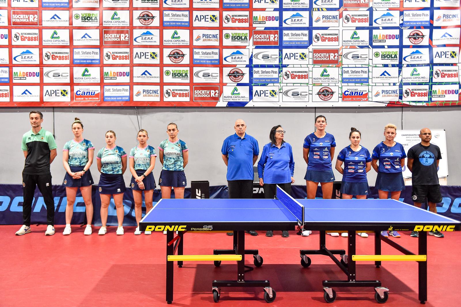 Serie A1 femminile TT Castel Goffredo vince in casa del TT Sassari nella gara di andata della finale scudetto 2025 2026