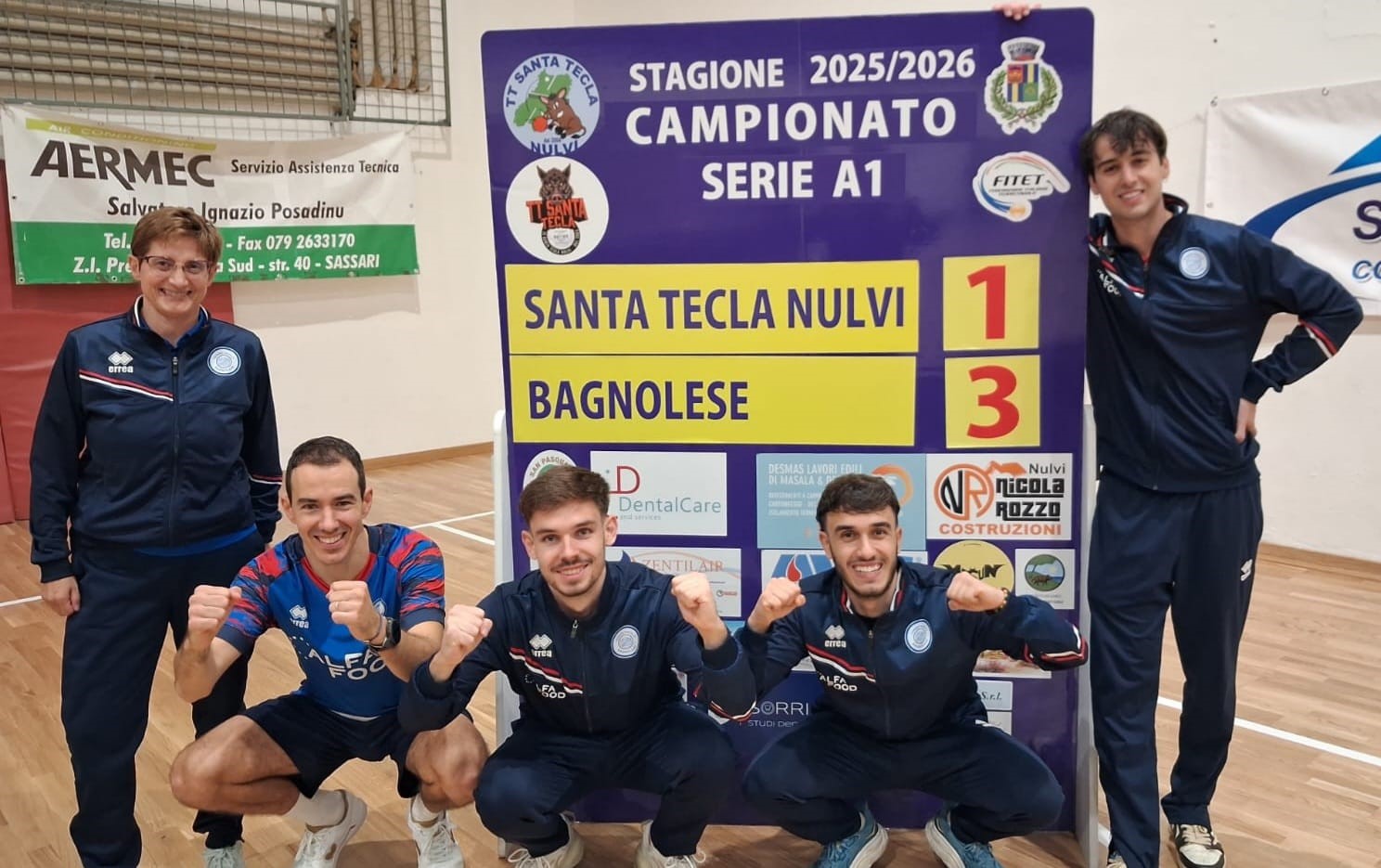Serie A1 maschile Bagnolese vince in casa del Santa Tecla Nulvi 2025 2026