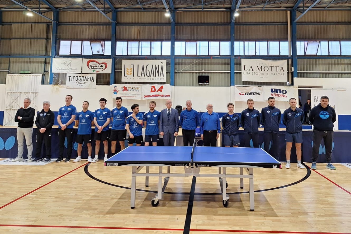 Serie A1 maschile Top Spin Messina batte TT Sassari nella finale scudetto di andata 2024 2025
