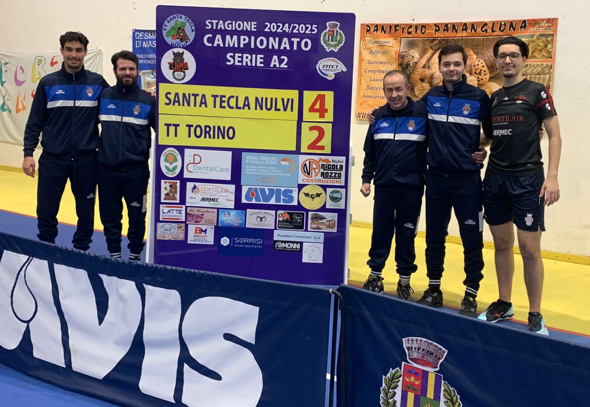 Serie A2 maschile Santa Tecla Nulvi batte TT Torino 2024 2025