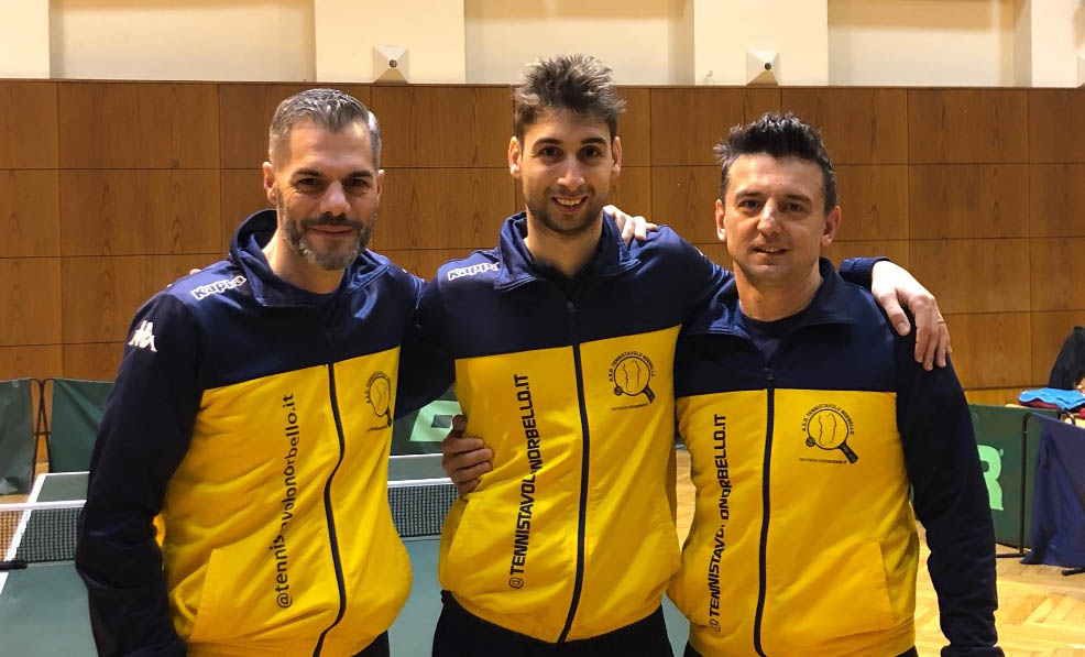 Simone Carrucciu Lorenzo Ragni e Catalin Daniel Negrila a Vienna in Elite League di TT InterCup 2019 2020