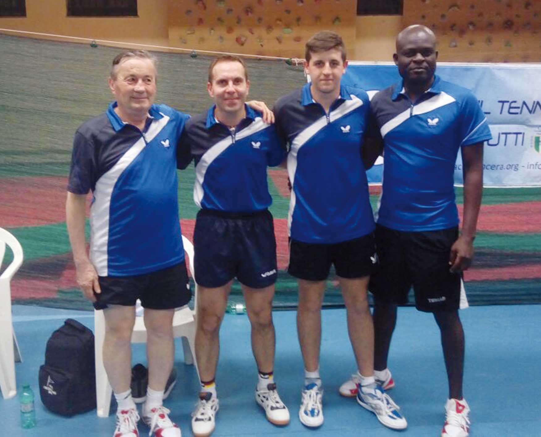 Squadra di B1 Luigi Manoni Francesco Lucesoli Gabriele Barchiesi e Musibau Ayinla Babatunde