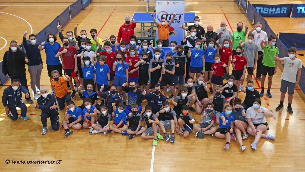 Stage Scuole di Tennistavolo a Trento 5 marzo 2022