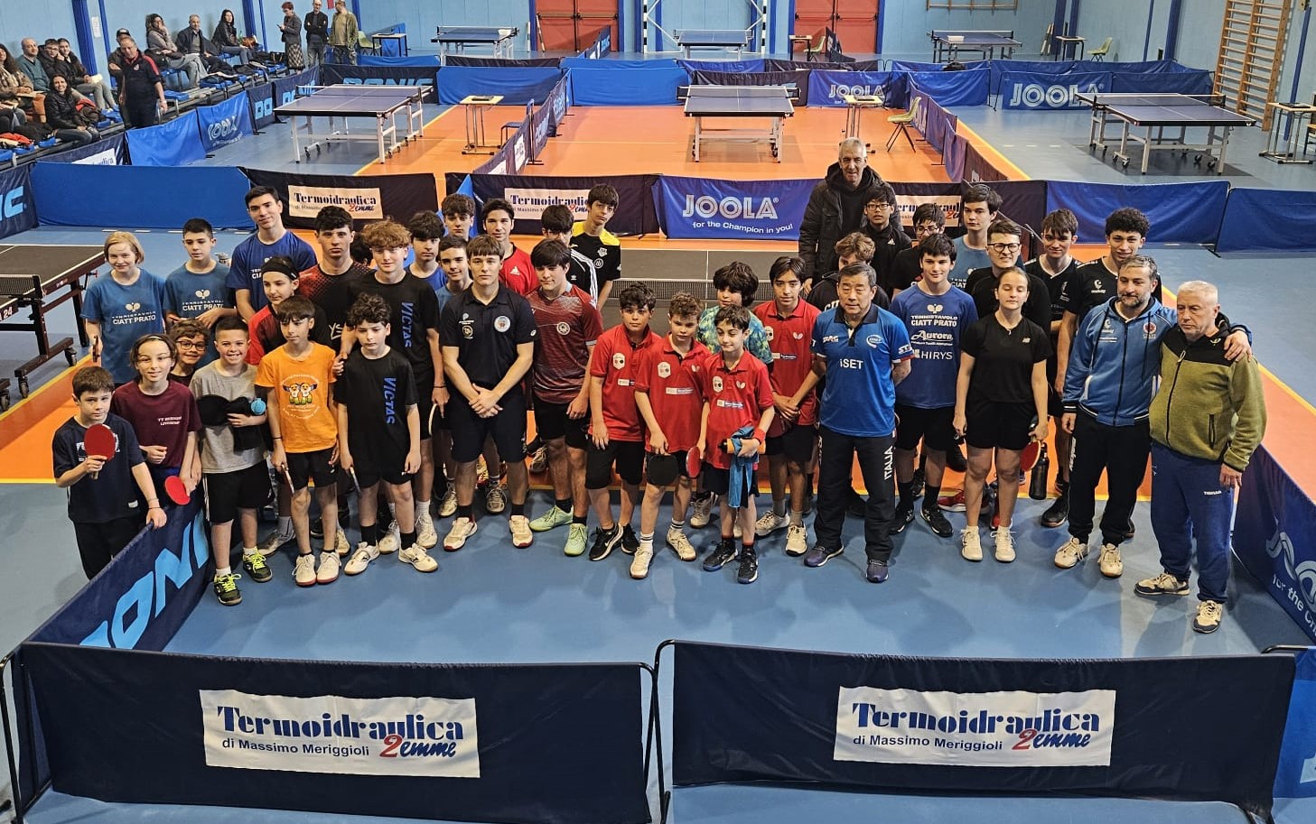 Stage giovanile FITeT Toscana con Yang Min a Firenze 6 aprile 2026 gruppo