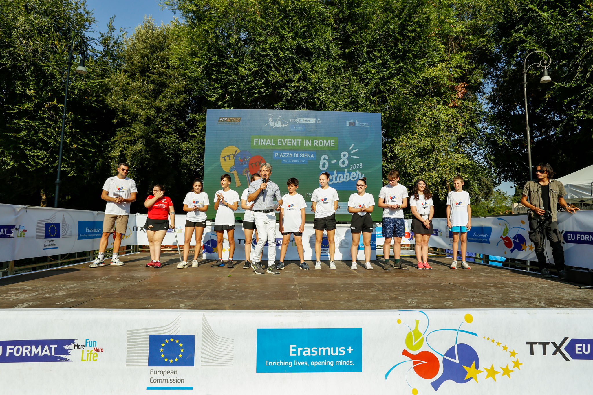 TTX EU Format cerimonia inaugurale sul palco