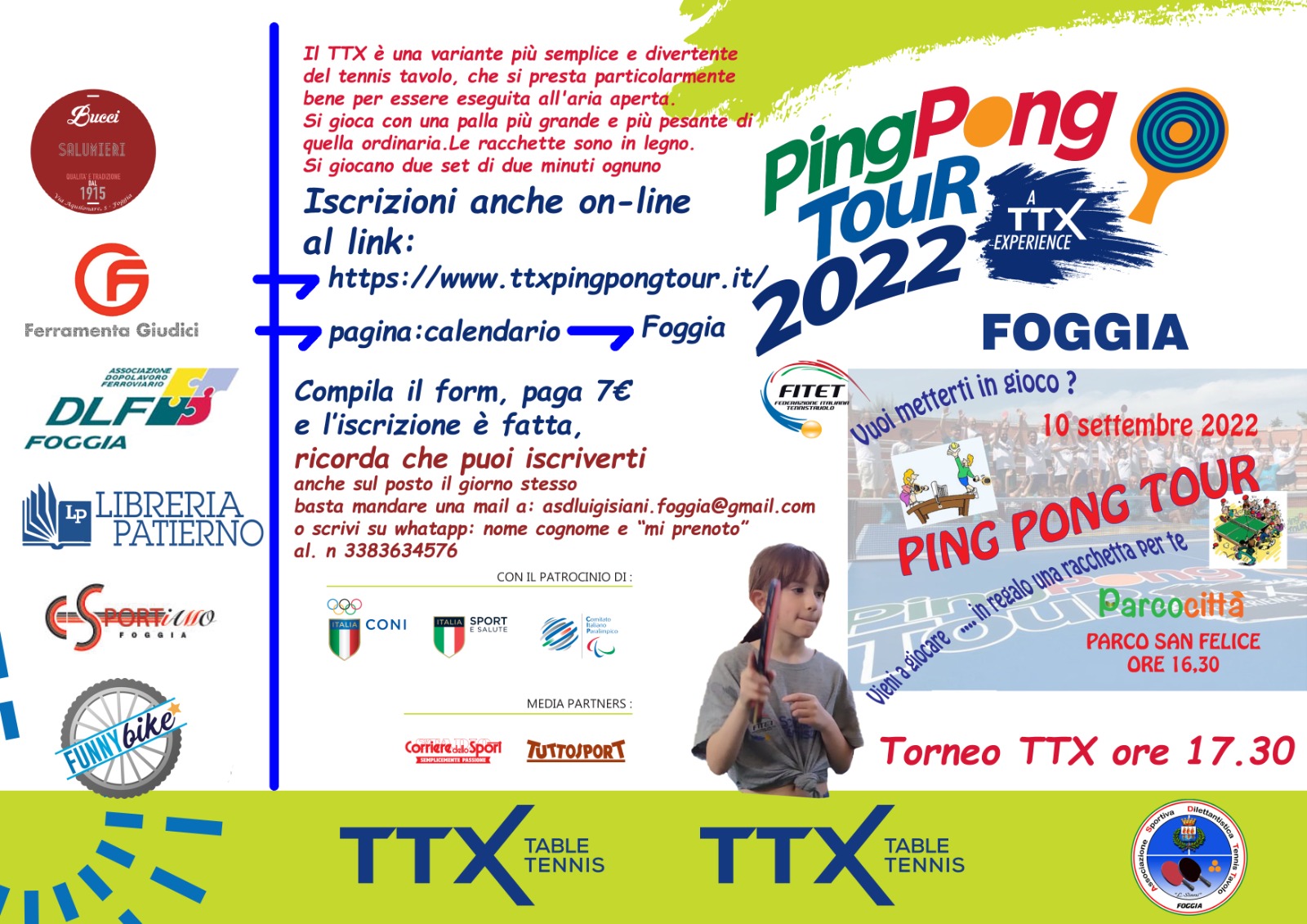 TTX Ping Pong Summer Tour 2022 a Foggia banner