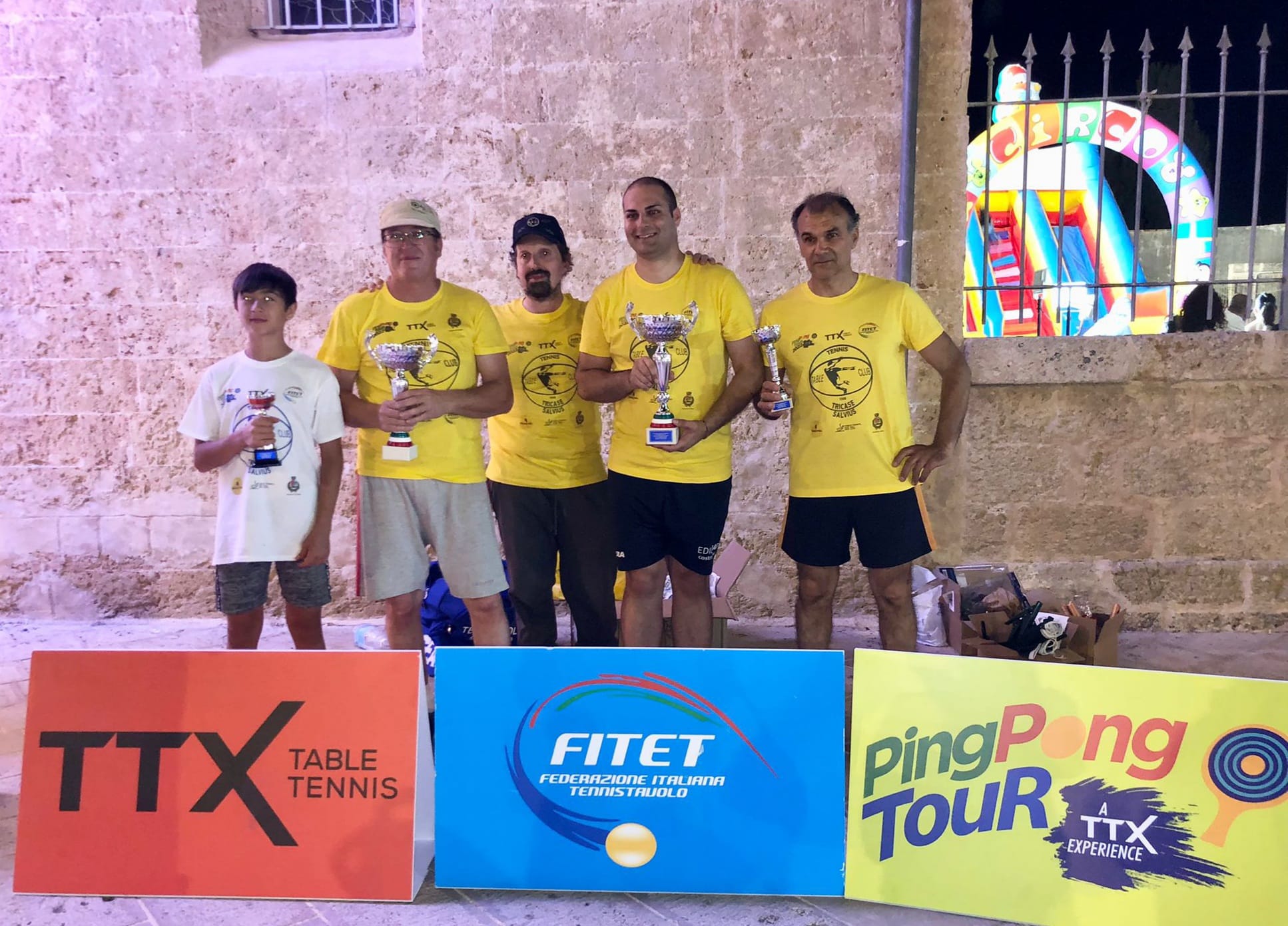 TTX Ping Pong Summer Tour tappa di Tricase il podio del torneo