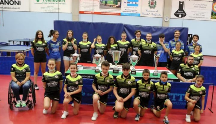 Tennistavolo Castel Goffredo vince classifica di società giovanile 2022