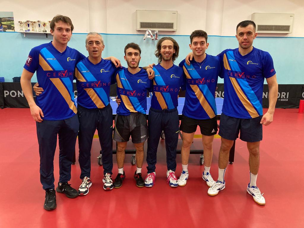 Tennistavolo Genova Cervino di serie A1 2022 2023