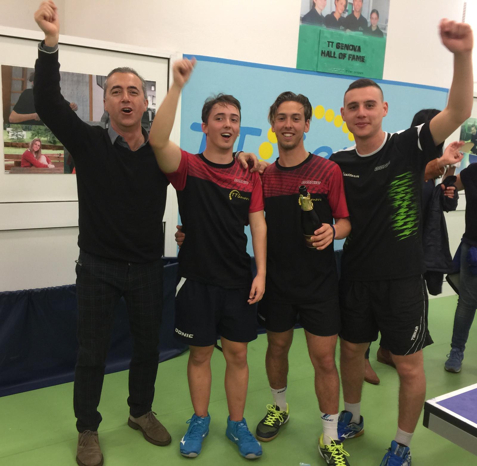 Tennistavolo Genova promosso in serie A1
