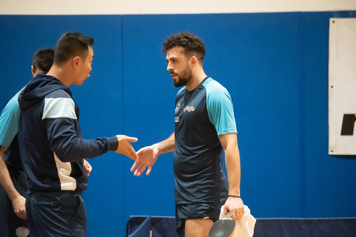 Tennistavolo Reggio Emilia Alin Spelbus a colloquio con Liu Wenyu 2025 2026