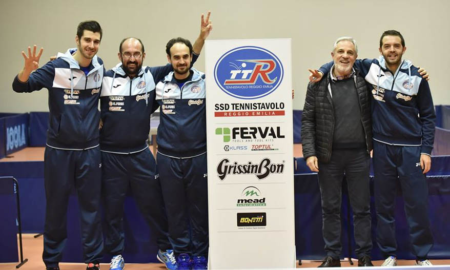 Tennistavolo Reggio Emilia Ferval A2 2019 2020 capolista