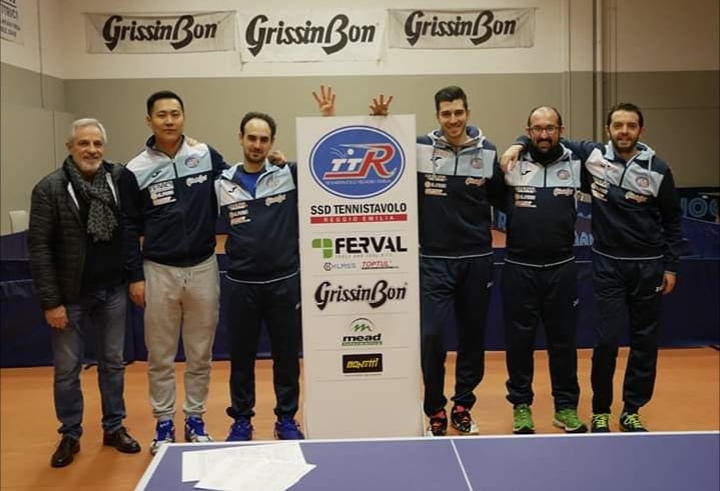 Tennistavolo Reggio Emilia Ferval al completo 2019 2020