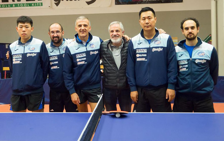 Tennistavolo Reggio Emilia Ferval serie A2 2018 2019