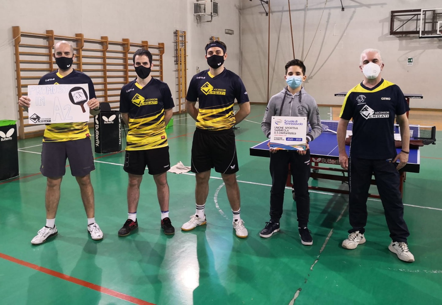 Tennistavolo Sarmeola promosso in serie A2 2020 2021