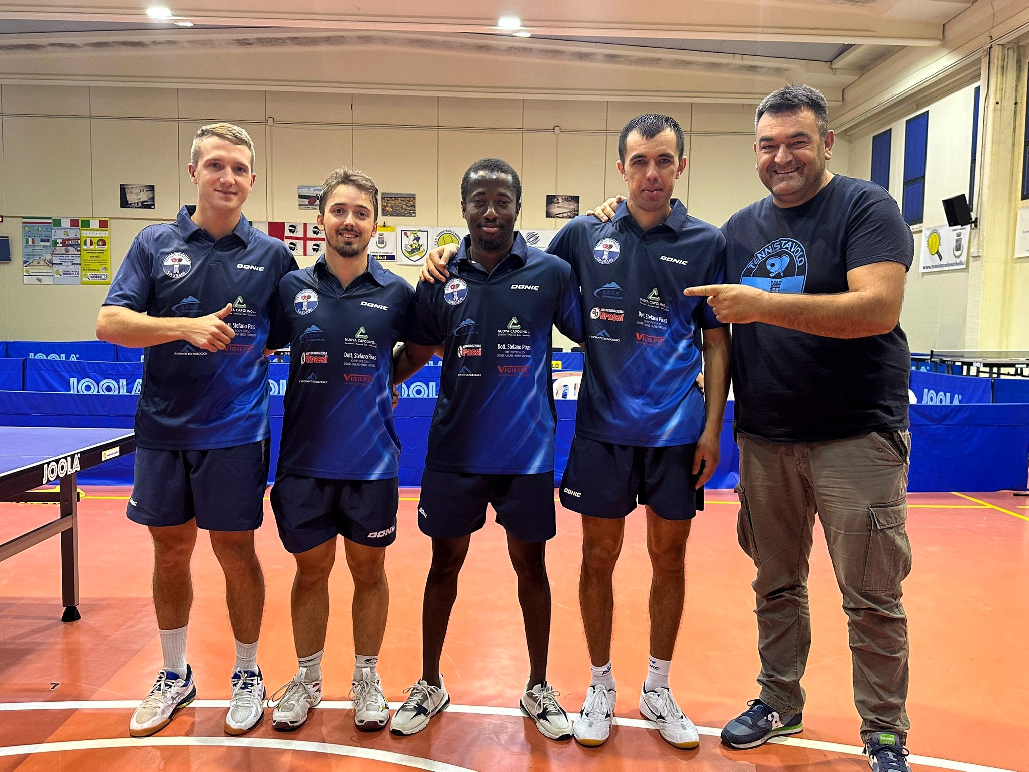 Tennistavolo Sassari squadra di serie A1 maschile 2024 2025