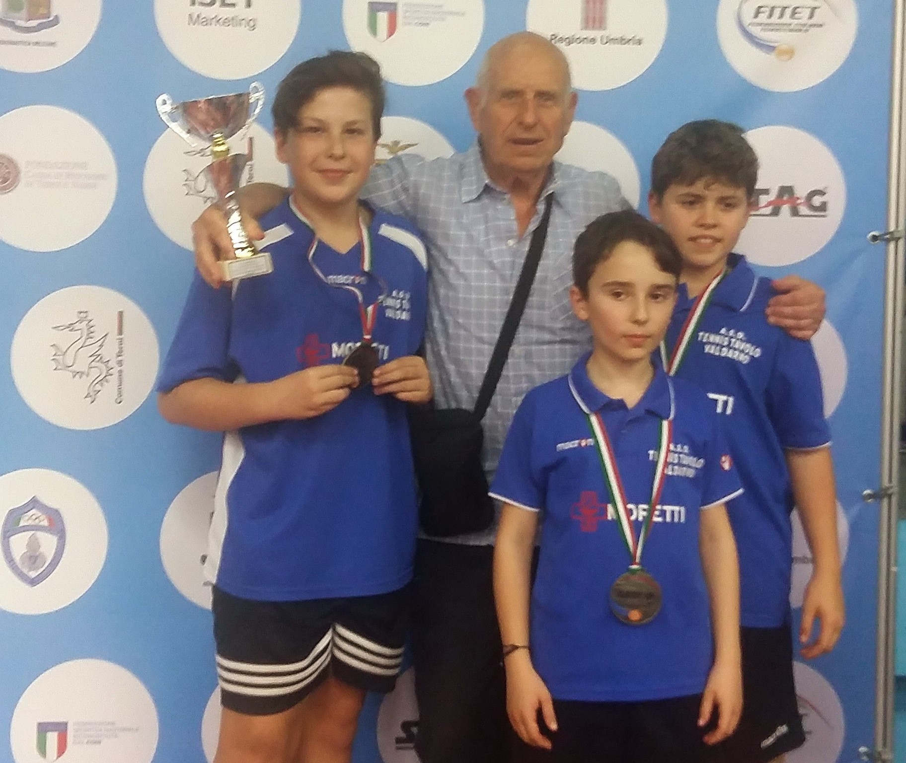 Tennistavolo Valdarno bronzo a squadre Ragazzi Italiani 2018