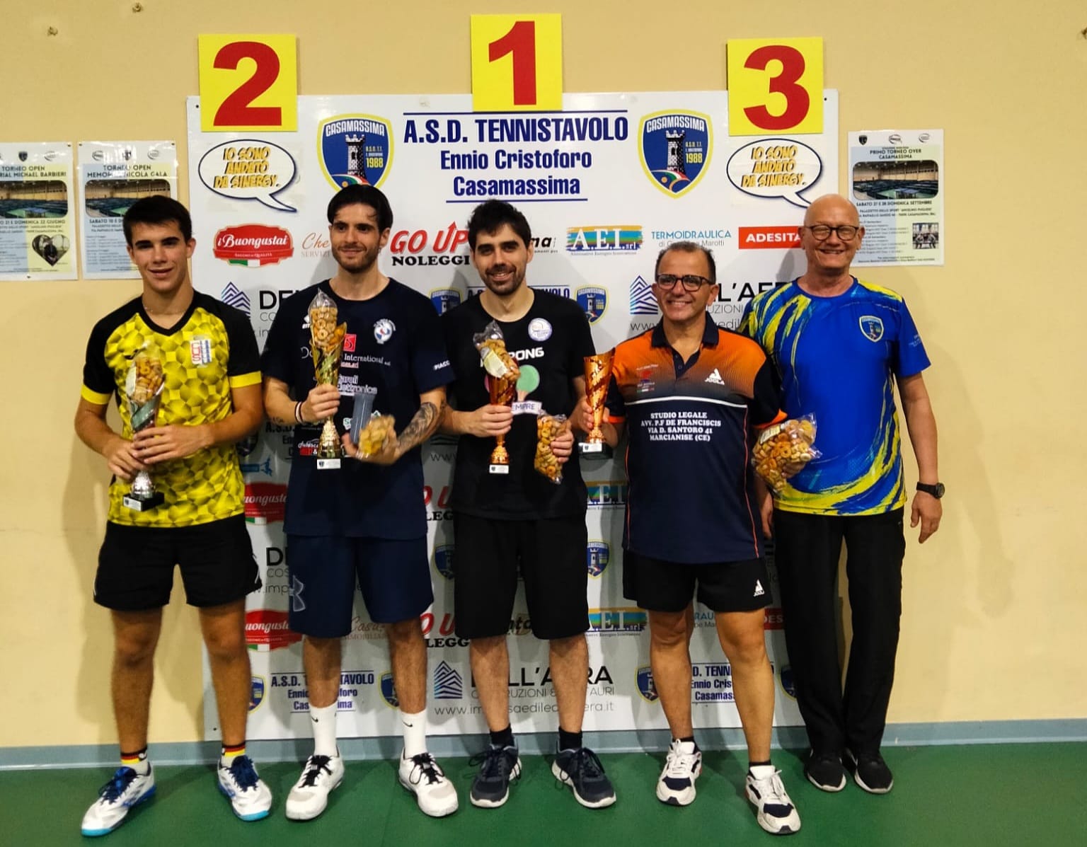 Tornei Open di Casamassima 22 23 agosto 2026 podio del singolare Open 2