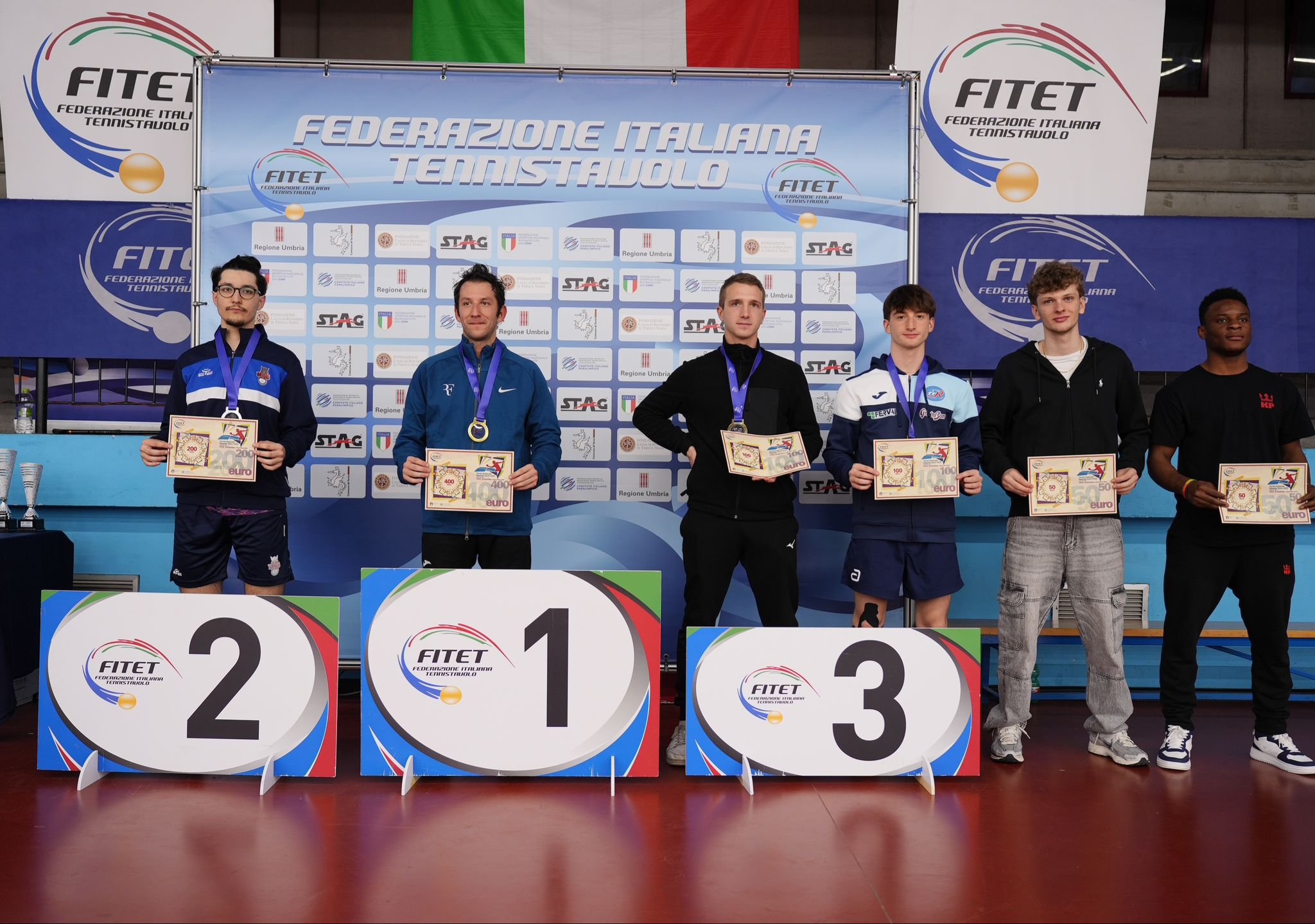 Tornei nazionali maschili 30 novembre 1 dicembre 2024 podio del singolare di seconda categoria