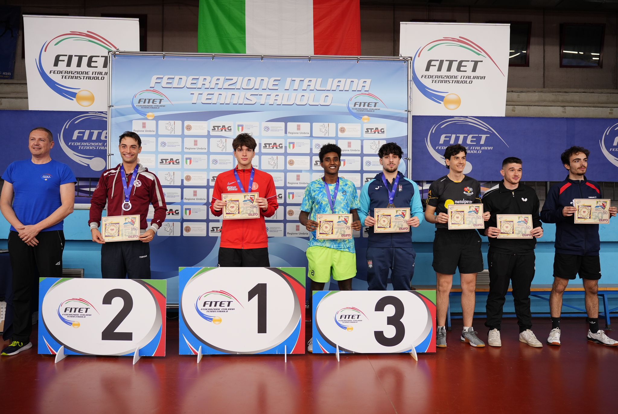 Tornei nazionali maschili 30 novembre 1 dicembre 2024 podio del singolare di terza categoria