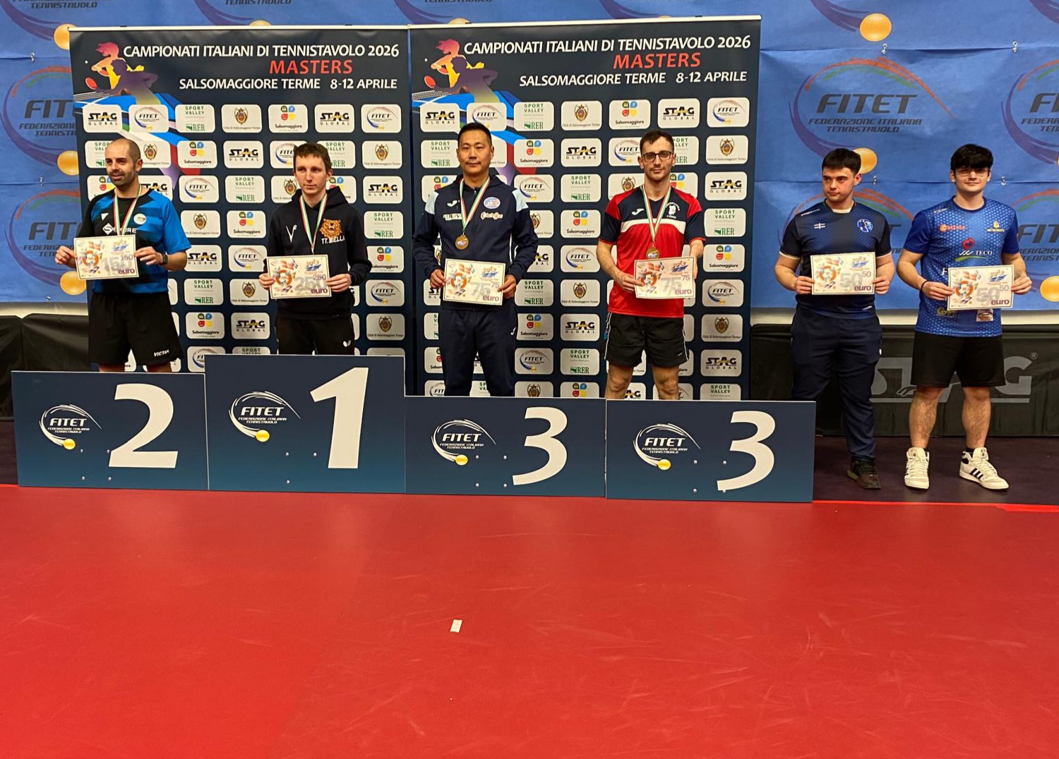 Tornei nazionali maschili di Salsomaggiore 3 4 aprile 2026 podio del singolare Top 3